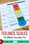 Feelings thermometers or feelings scales are the ultimate counseling tool. Using feelings thermometers as part of your counseling activities helps students better understand big and small emotions, choose effective strategies, and predict their feelings.