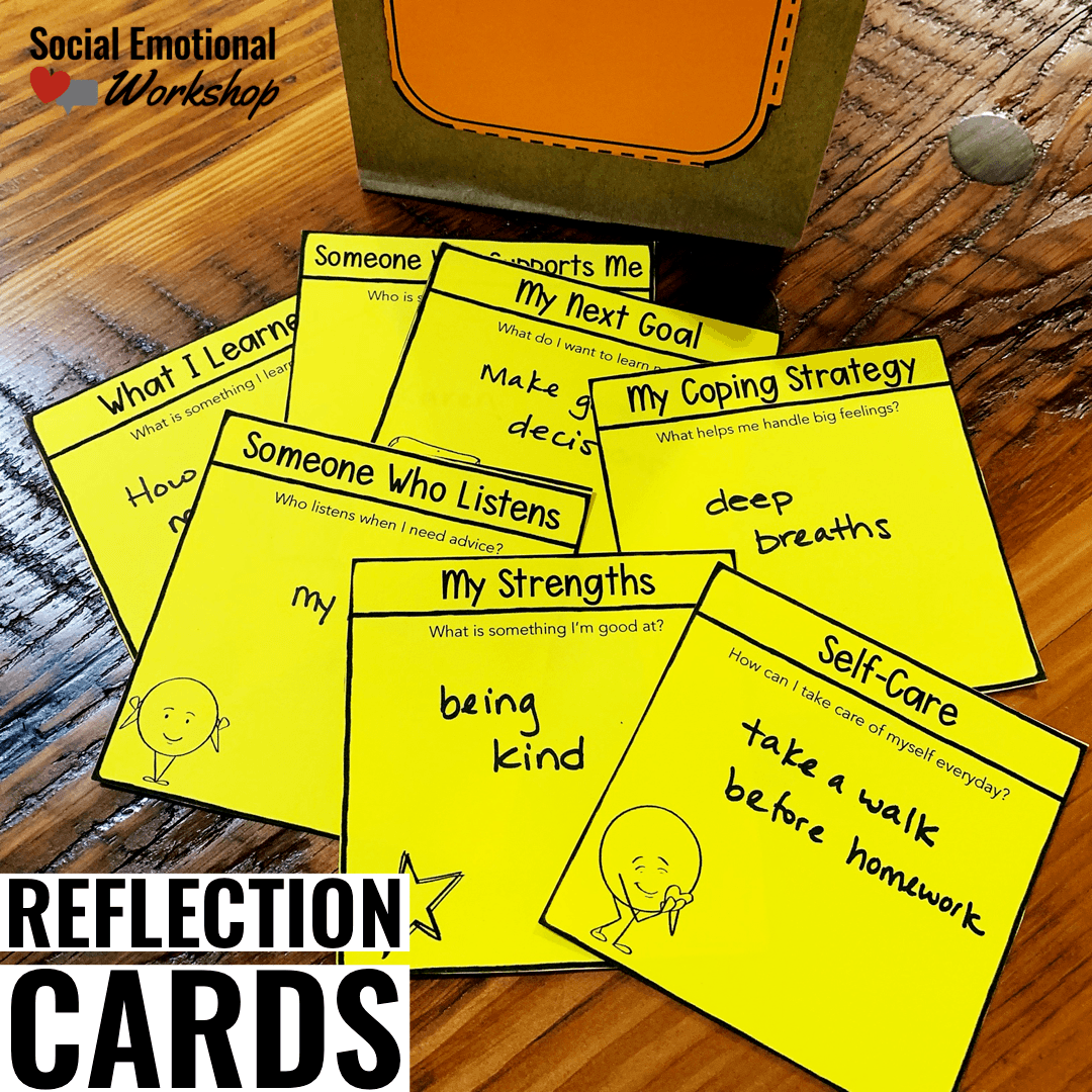 reflection cards for counseling termination | social emotional workshop