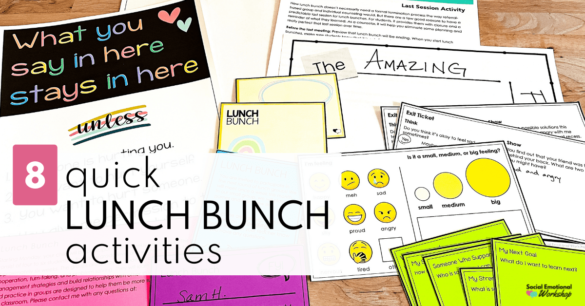 Lunch Bunch Activities: Games for Distance Learning for School Counsel –  Counselor Keri