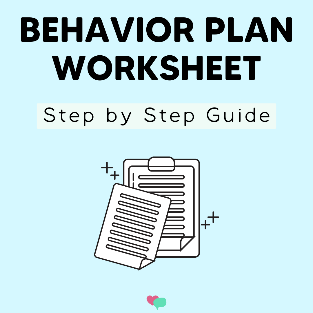 behavior plan worksheet | social emotional workshop