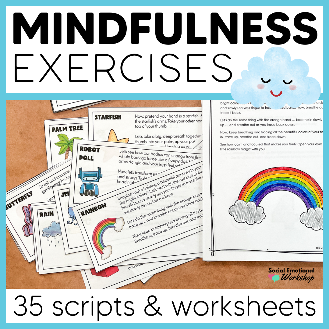 mindfulness exercises cover | social emotional workshop